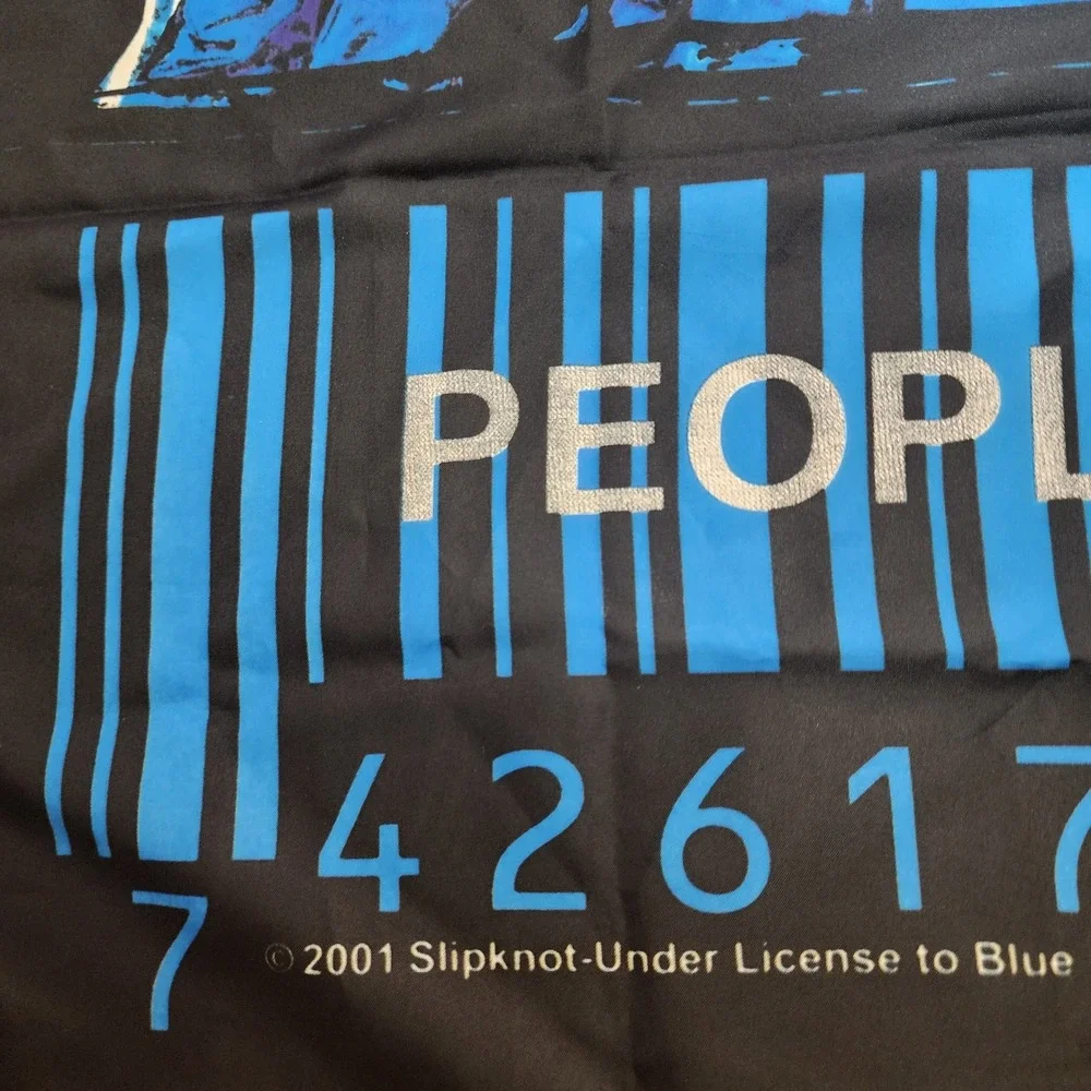 Vintage 2001 Slipknot Wall Tapestry Flag Blue Italy 30x42